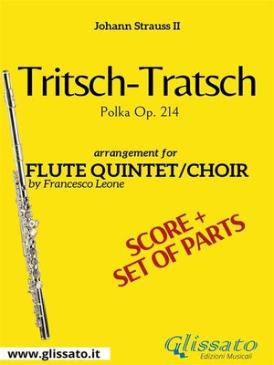 cover image of Flute quintet / choir "Tritsch--Tratsch Polka" score & parts